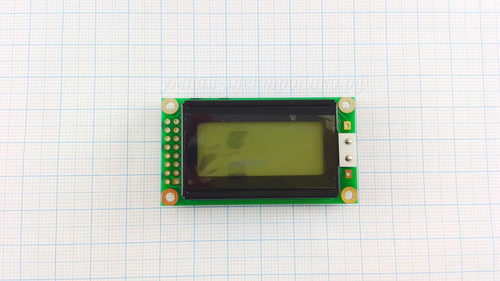 Дисплей LCD 0802A 5V зеленый