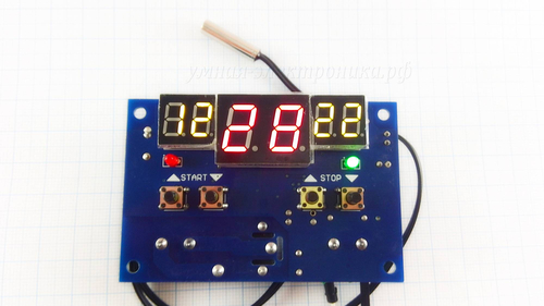 Регулятор температуры XH-W1401 LED -9+99°С DC9-15V