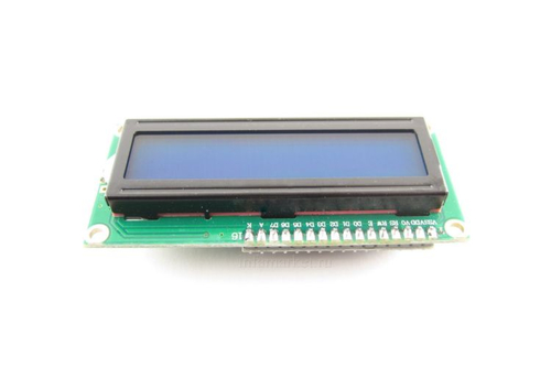 Дисплей LCD 1602A 5V с шиной IIC / I2C синий (вид сверху)