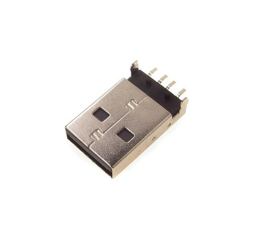 USB-A, Разъем питания (вилка) 4pin 180° черный