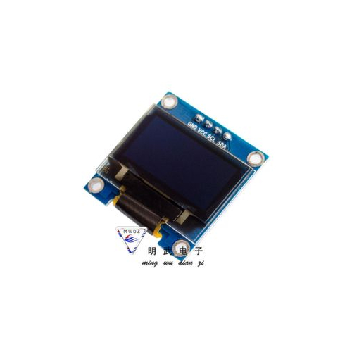 Дисплей 0,96' OLED 12864 I2C 2,2-5,5V GND VCC синий(вид сверху)