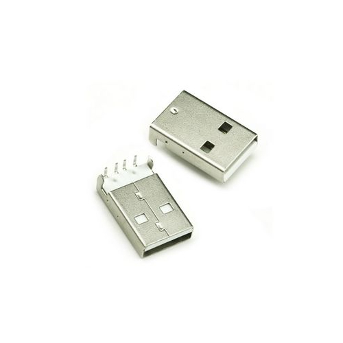 USB-A, Разъем питания (вилка) 4pin 90° белый